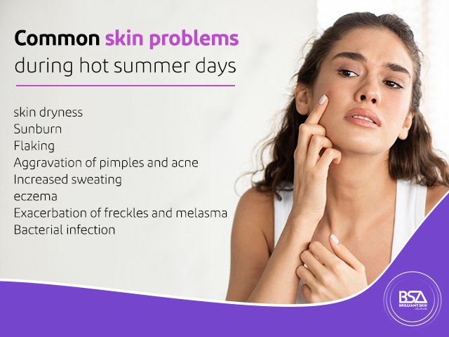 Common skin problems during hot summer days