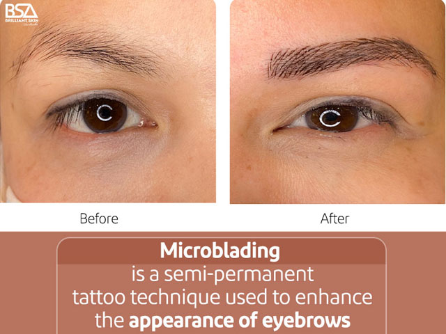 Microblading semi-permanent tattoo technique 