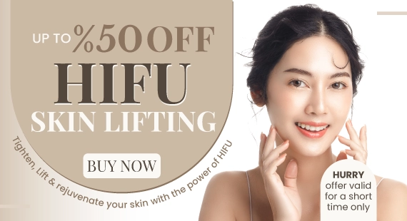 HIFU skin lifting promotion offering up to 50 percent off