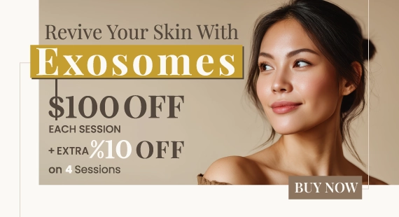 Exosomes skin rejuvenation promotion offering discounted sessions